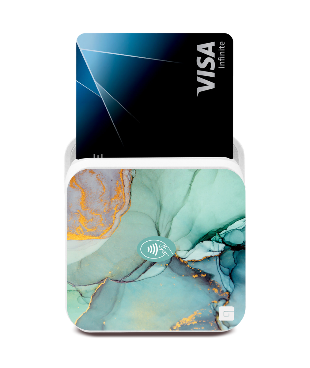 Salon & Spa Credit Card Reader Green Marble GlossGenius